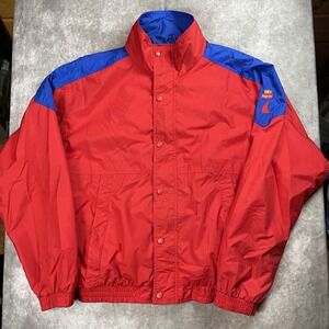 Sierra Sport Soft Shell Jacket Whistler Red Blue Trim Nylon Lined Men's XL